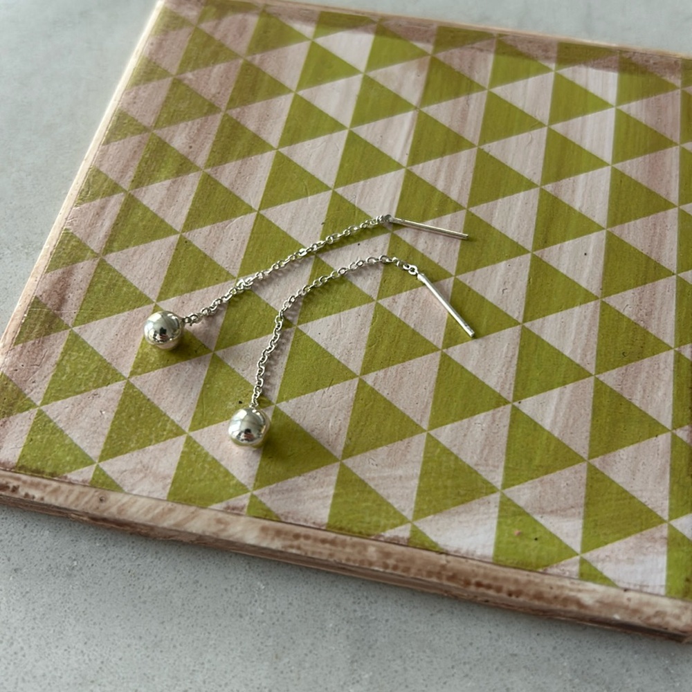 Boho Sol - Sterling Silver Ball Threader earrings *please see below for comment